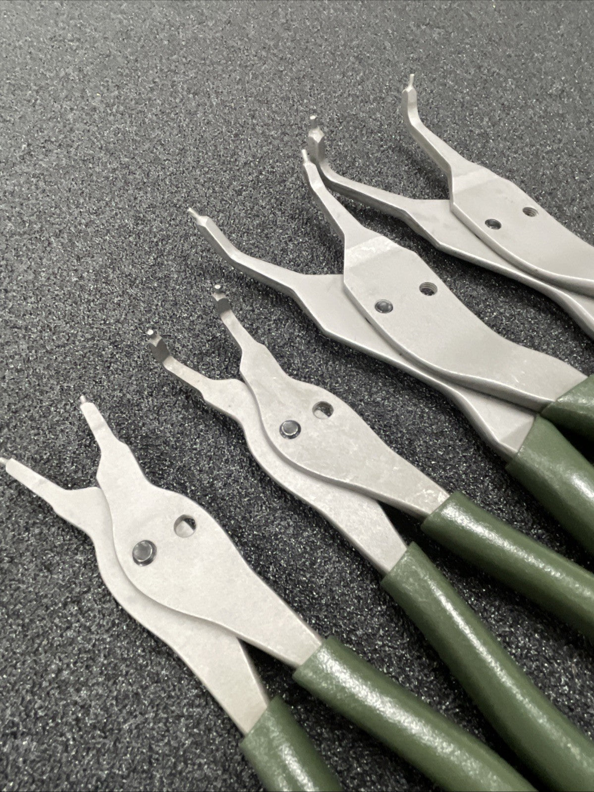 Snap-on Tools USA NEW 4-Piece COMBAT GREEN Soft Grip Snap Ring Pliers Lot Set