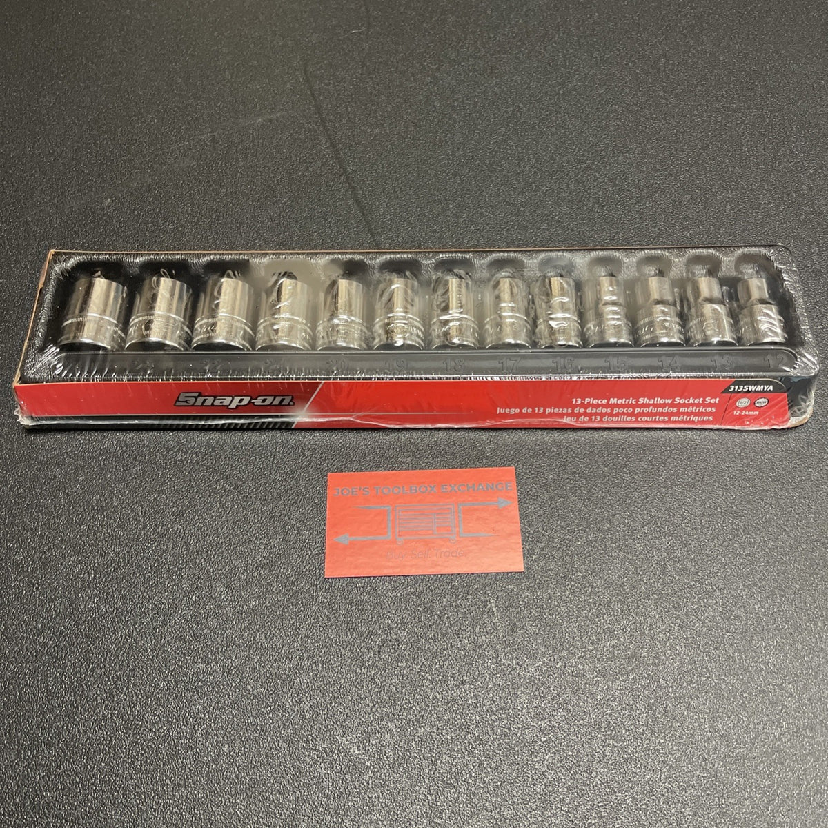 Snap-on Tools NEW 13pc 1/2" Drive METRIC 12 Point Shallow Socket Set 313SWMYA