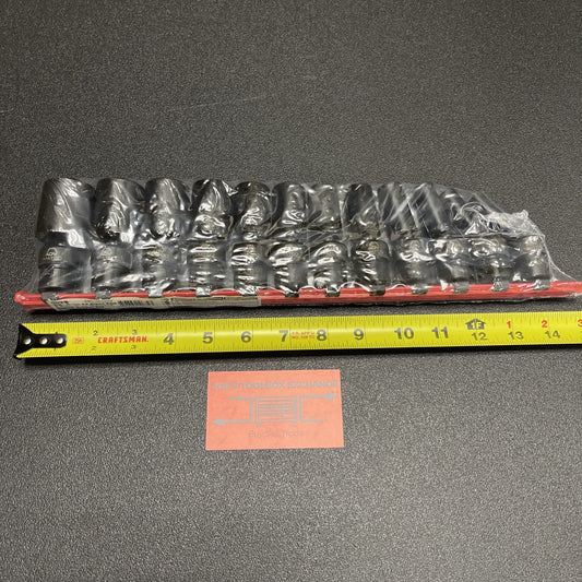 MATCO 12 PC 3/8" DR SAE 6 POINT ADV DEEP UNIVERSAL IMPACT SOCKET SET SBDUP126V