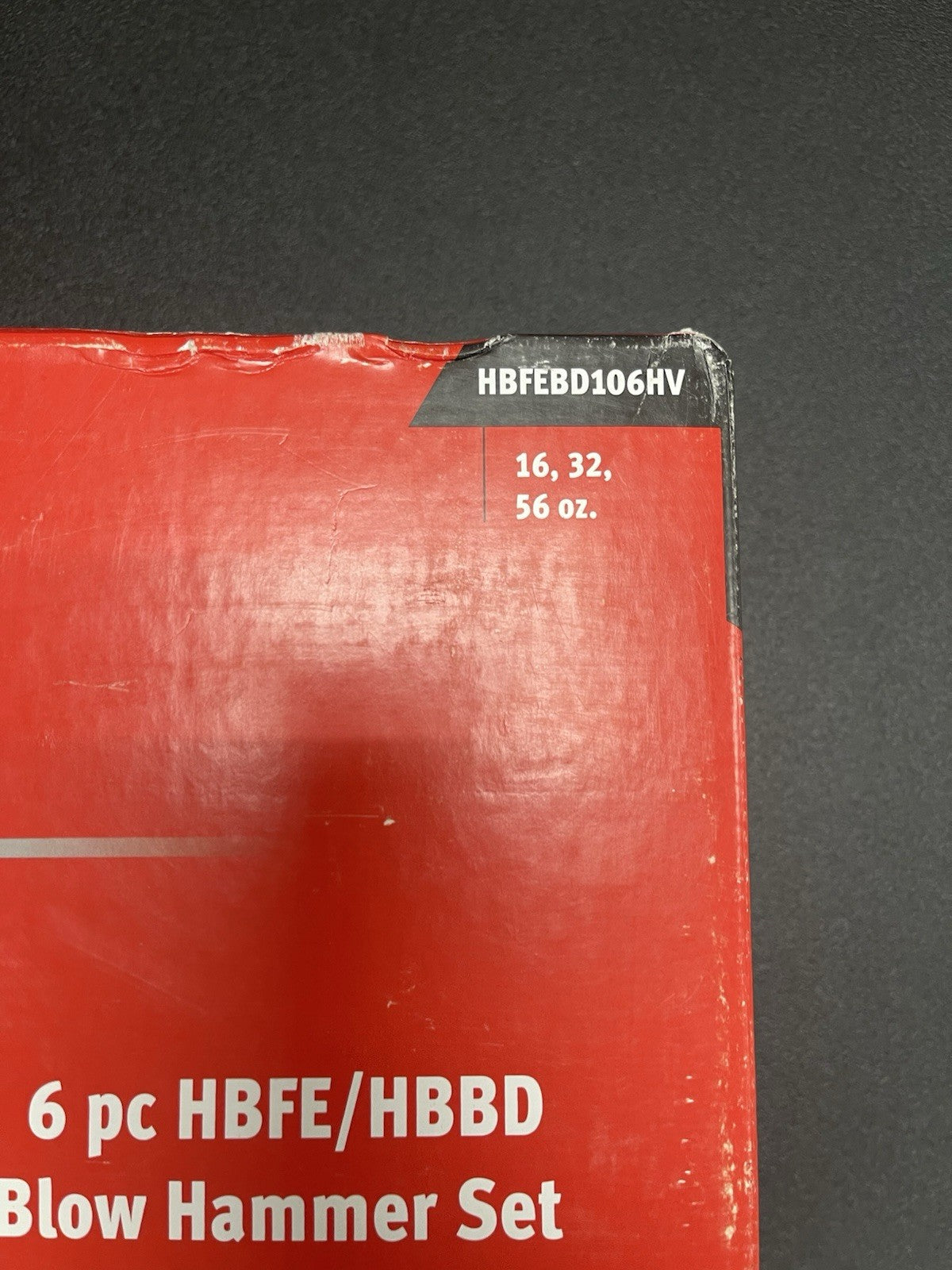 SNAP ON TOOLS HBFEBD106 HV HI-VIZ Dead Blow Hammers 6Pc Ball Peen 16, 32, 56oz +