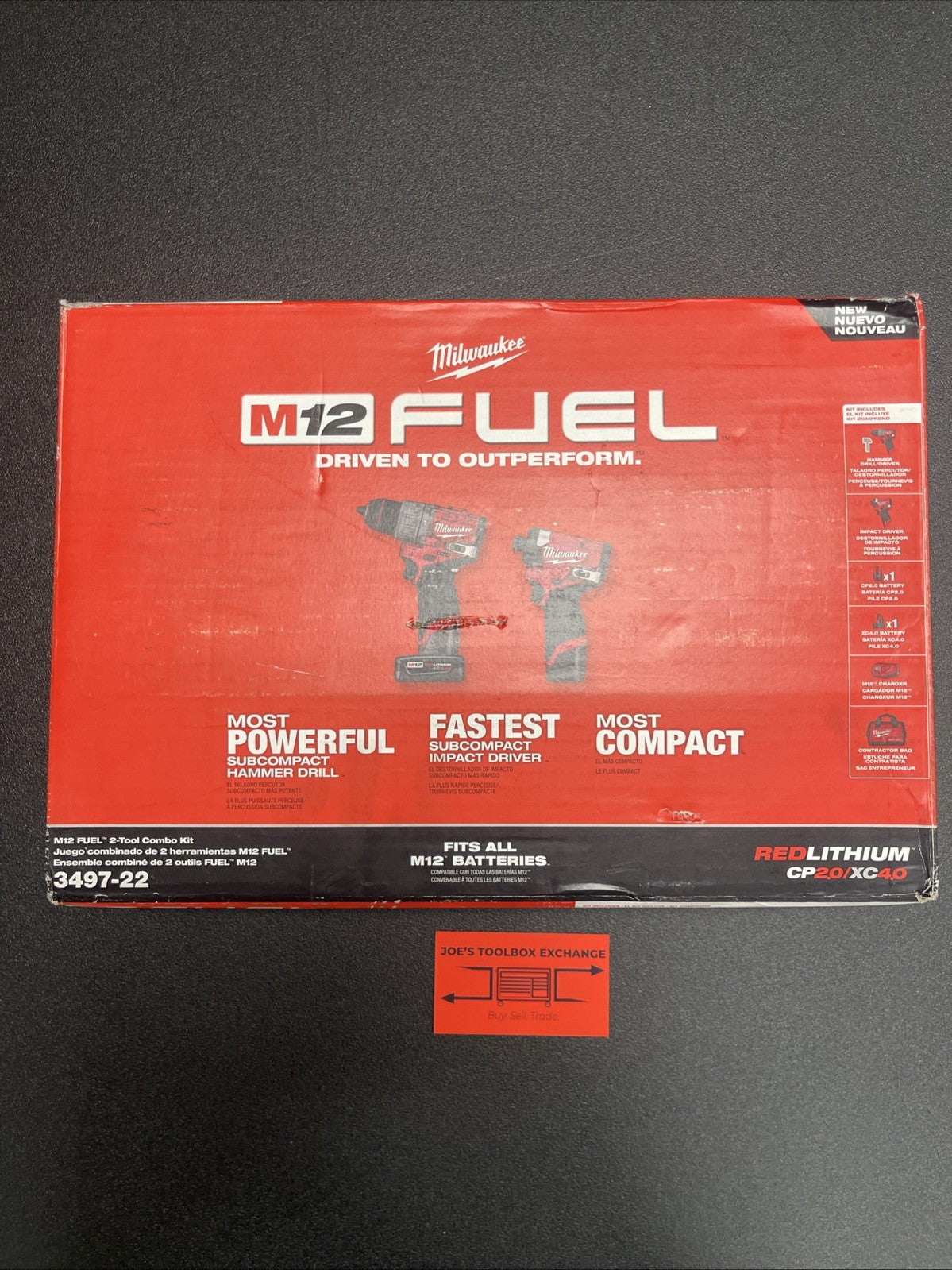 Milwaukee 3497-22 M12 FUEL 12V 2-Tool Combo Kit (Hammer Drill & Impact Driver)