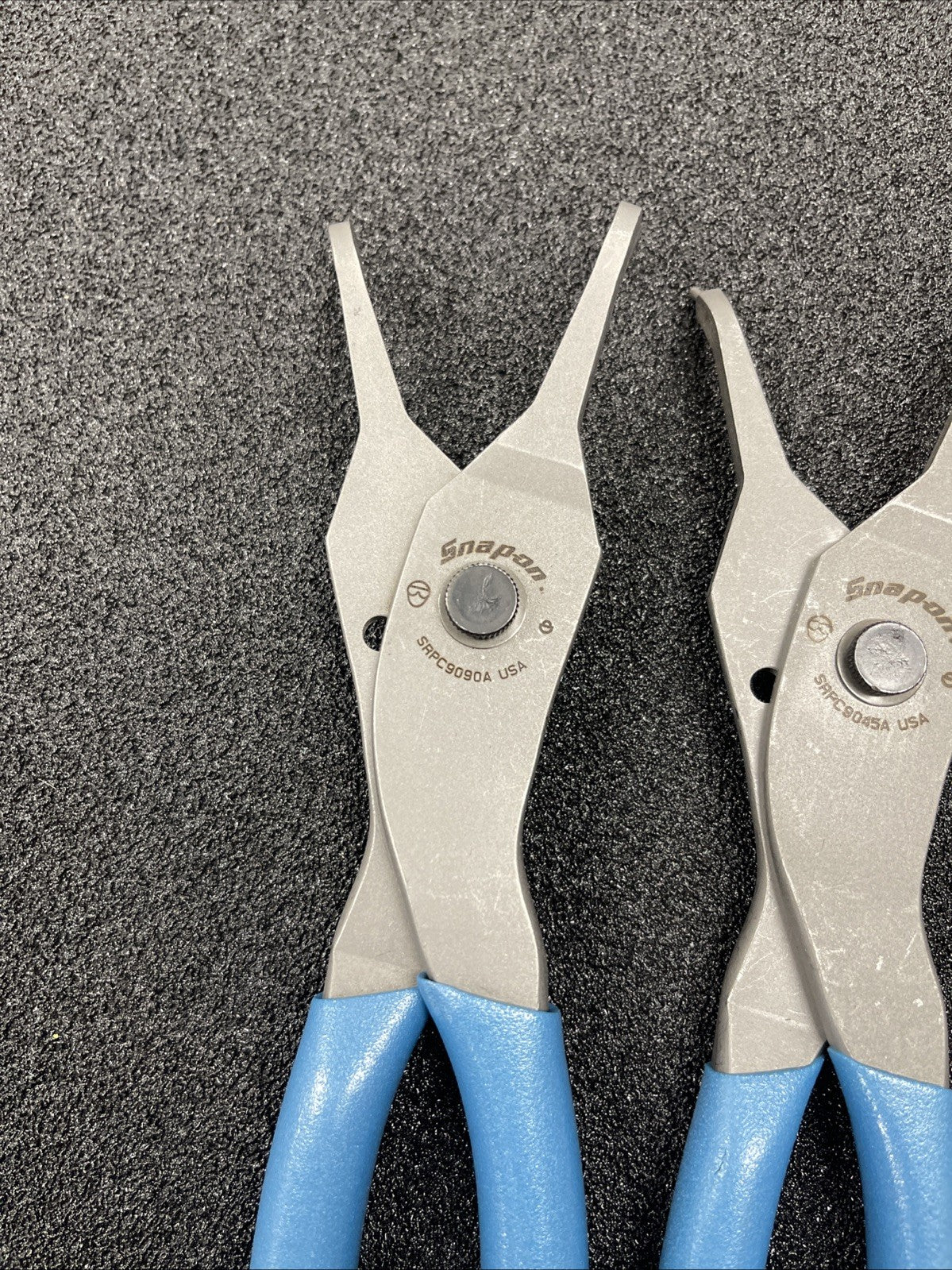 Snap-on Tools USA NEW 3pc PEARL BLUE Soft Grip Snap Ring Pliers Lot Set