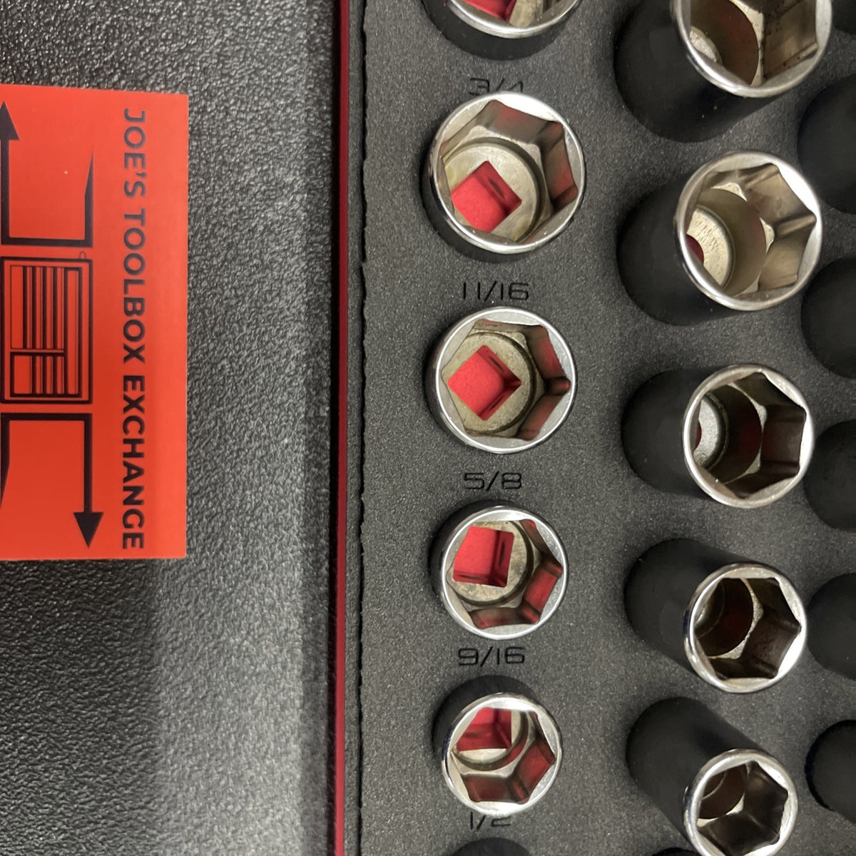 Snap-on Tools NEW 39pc SAE 3/8" Drive 6pt Shallow / Semi / Deep Master Foam Set