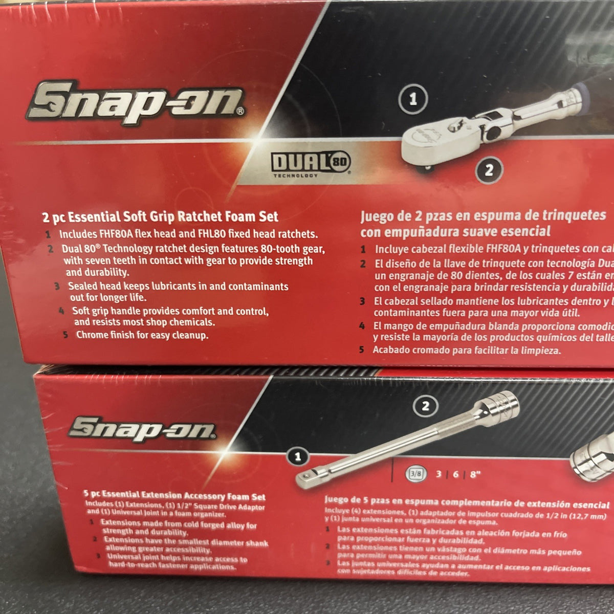 Snap-on 253gss05fmb 53 pc 3/8” essential metric sae sockets ratchets extensions