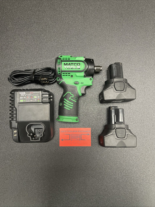 Matco Tools Infinium 16V 1/2" Stubby Impact Wrench 0-2,400 RPM MCL1612SIW KIT