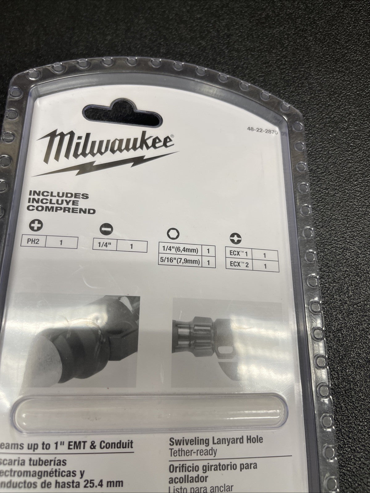 Milwaukee 48-22-2870 7in1 Screwdriver Conduit Reamer With ECX Bit