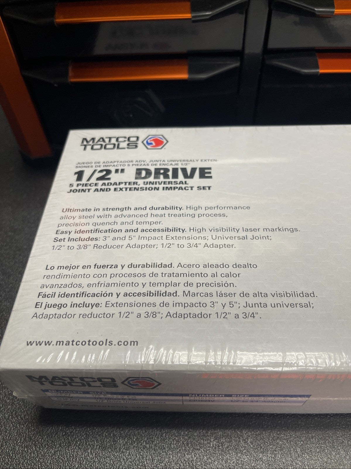 Matco SCX5V 5 PIECE 1/2" DRIVE ADV ADAPTER AND EXTENSION SET