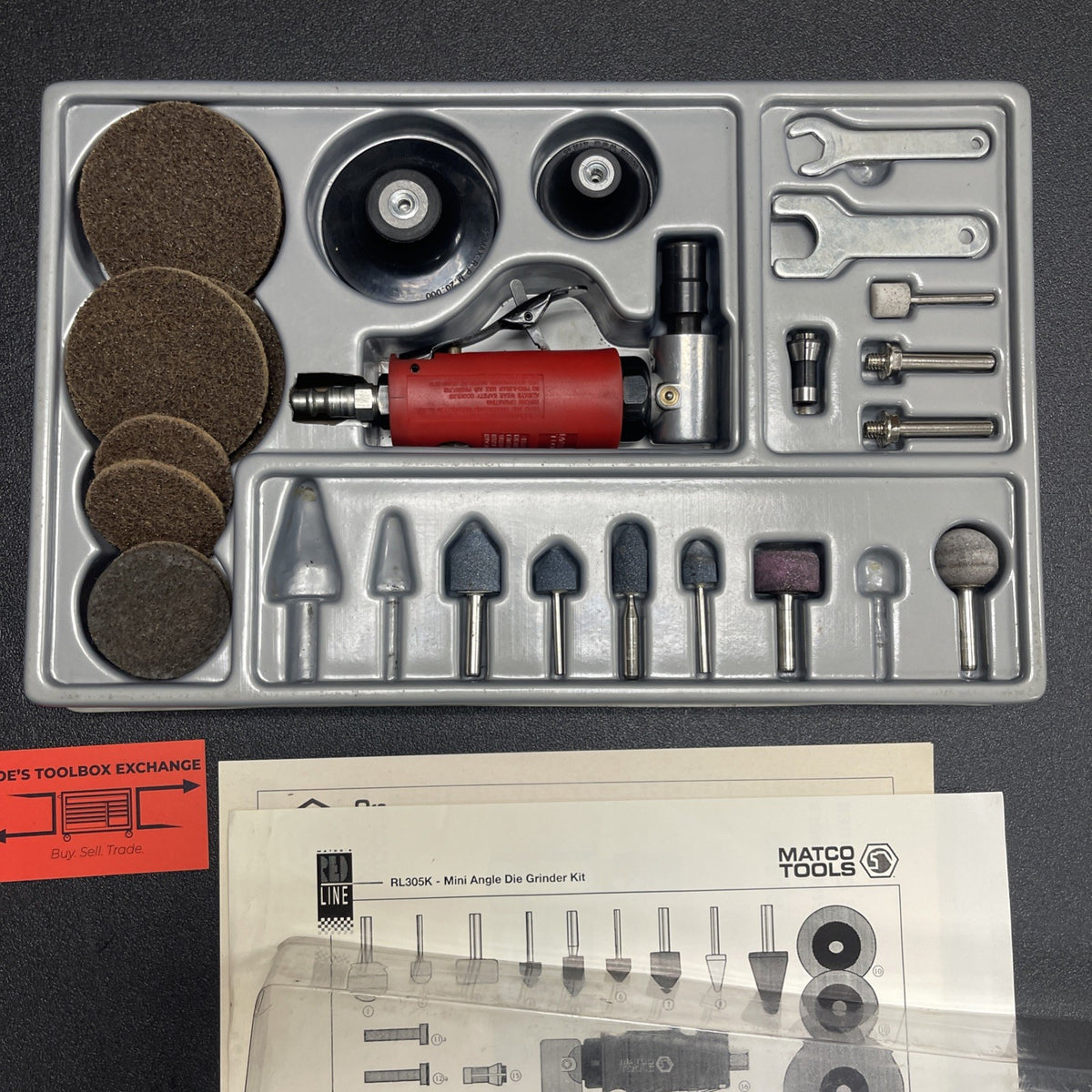 MATCO RL305A Mini Right Angle Air Die Grinder Kit