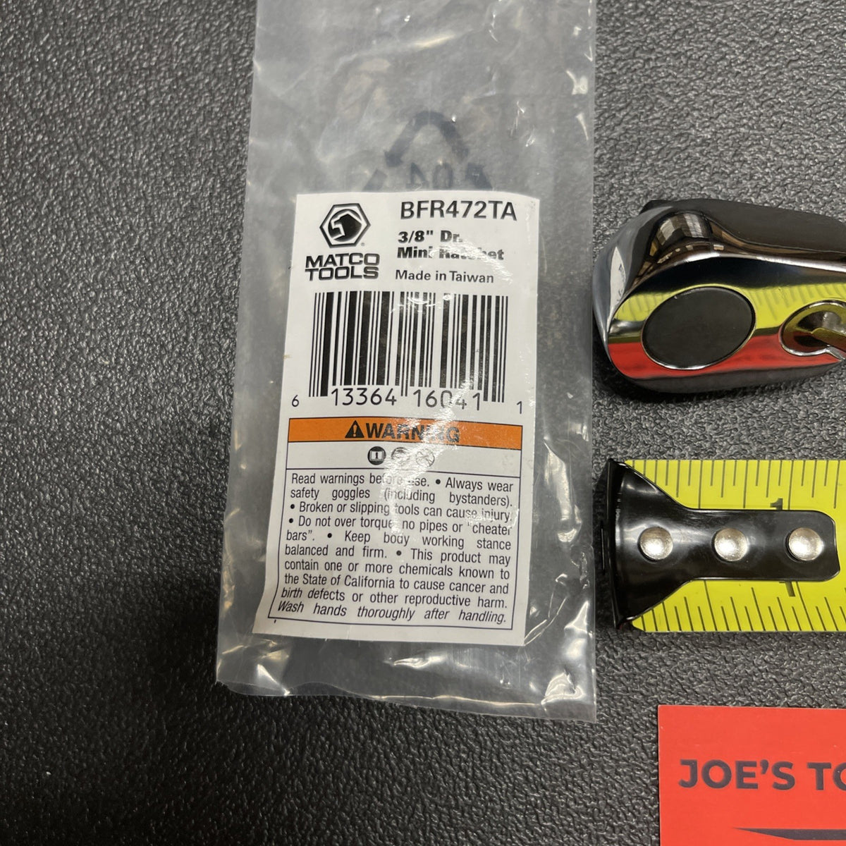 Matco Tools BFR472TA 3/8” Fine Tooth 72 Stubby Ratchet - Mini Ratchet