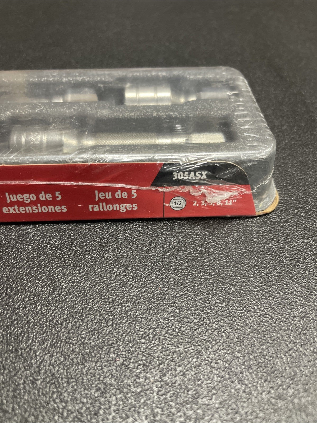 NEW Snap-on™ 1/2" drive 1 1/2" to 11" 5piece Knurled Extension Set 305ASX SEALED