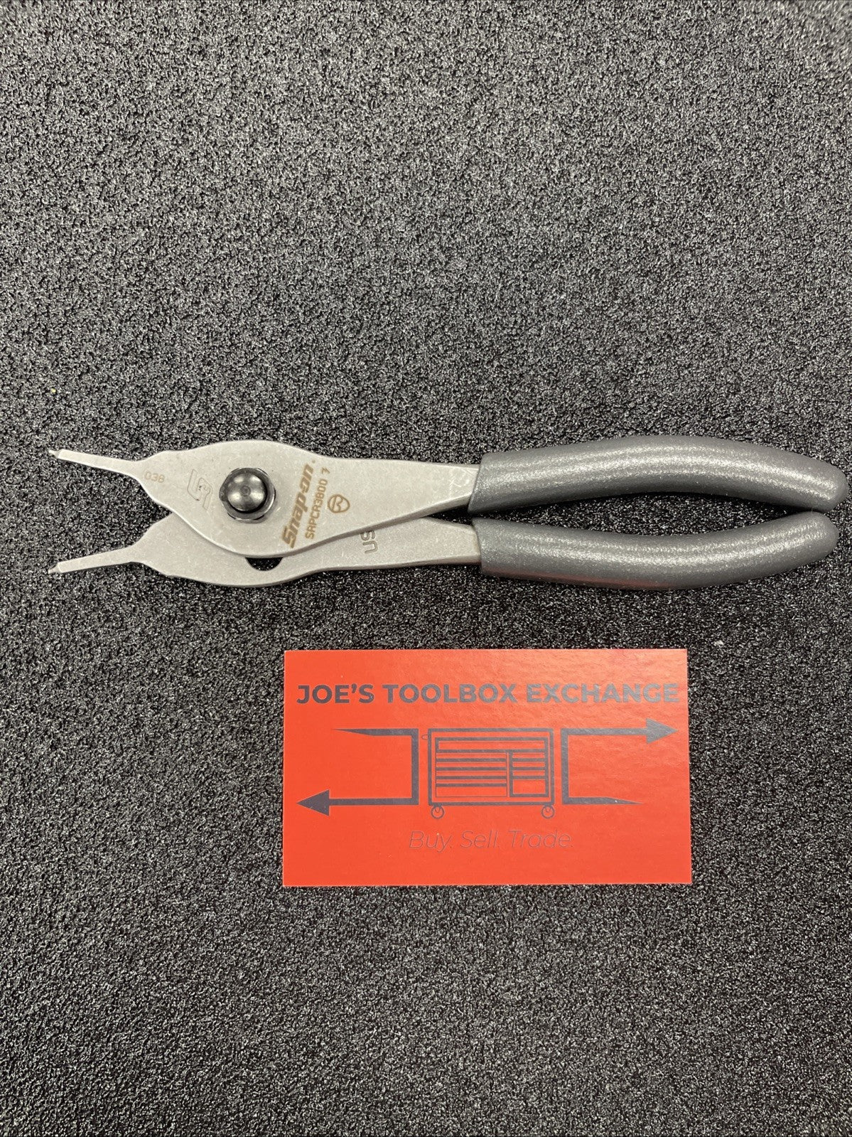 Snap-on Tools USA NEW DARK TITANIUM Straight Tip .038 Snap Ring Pliers SRPCR3800