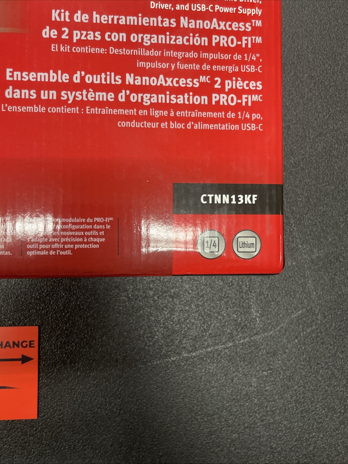 SNAP ON TOOLS NEW CTNN13KF Nano/Axcess Tool Kit RED  1/4" Drive 2Pc All Pieces