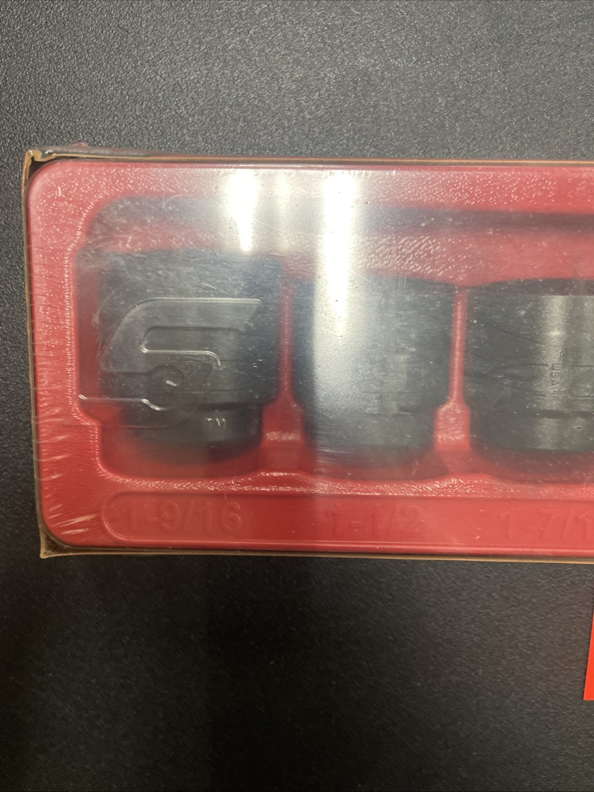 Snap-on NEW LARGE 9 Pc 1/2" Drive 6-Pt. SAE Shallow Impact Socket Set 309IMADDON