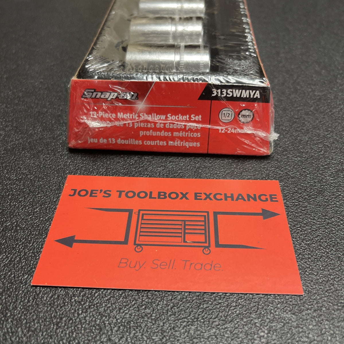 Snap-on Tools NEW 13pc 1/2" Drive METRIC 12 Point Shallow Socket Set 313SWMYA