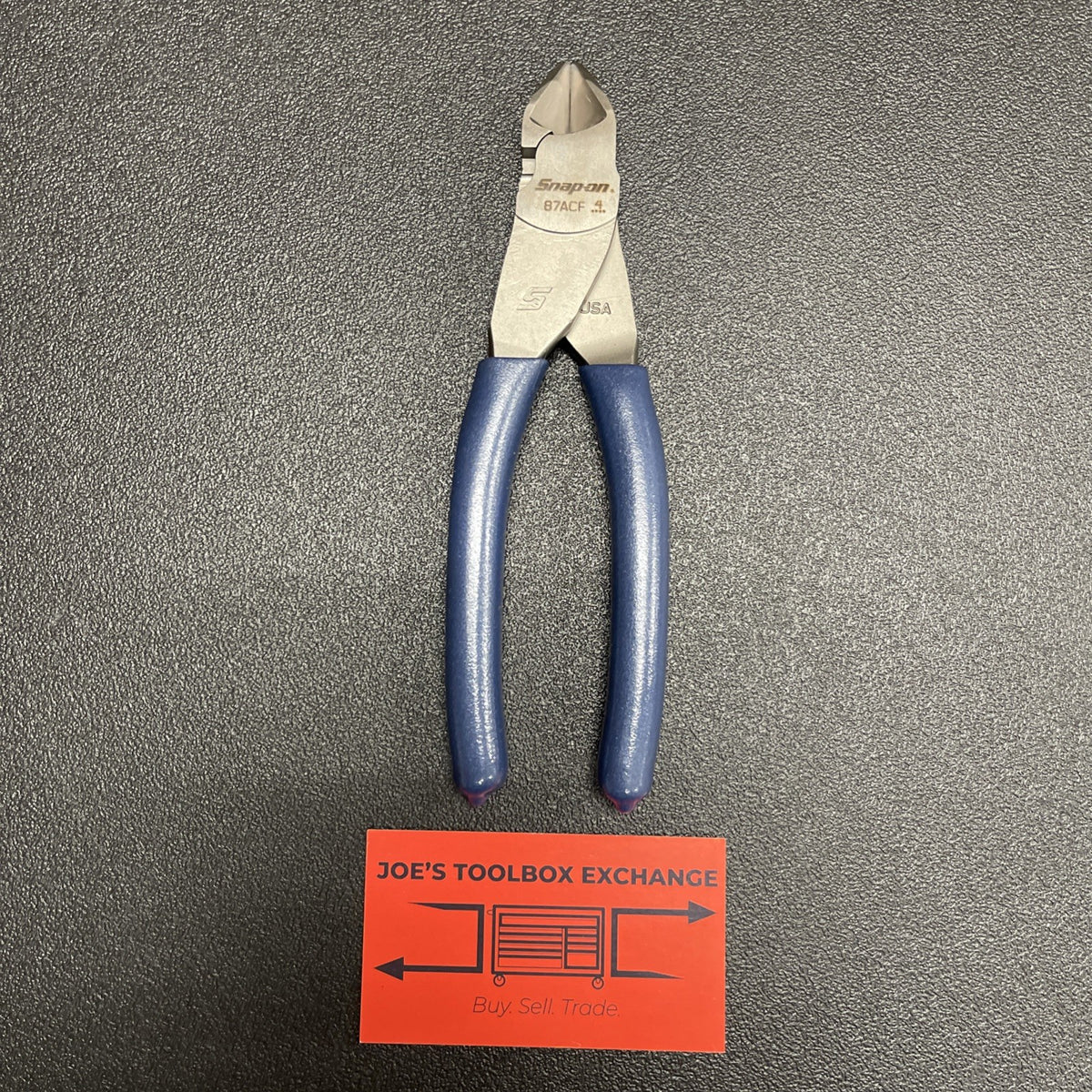 Snap-on Tools USA NEW POWER BLUE Soft Grip 7" Diagonal Cutter Pliers 87ACFMB