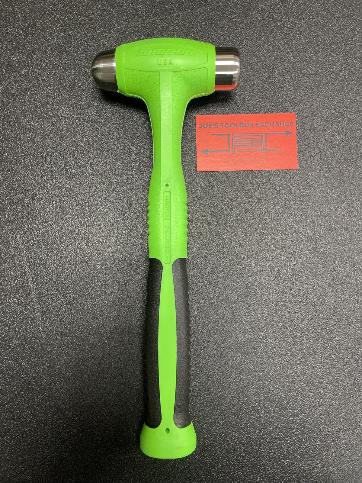 Snap-on Tools USA NEW 24oz/680g GREEN Soft Grip Dead Blow Hammer HBBD24G