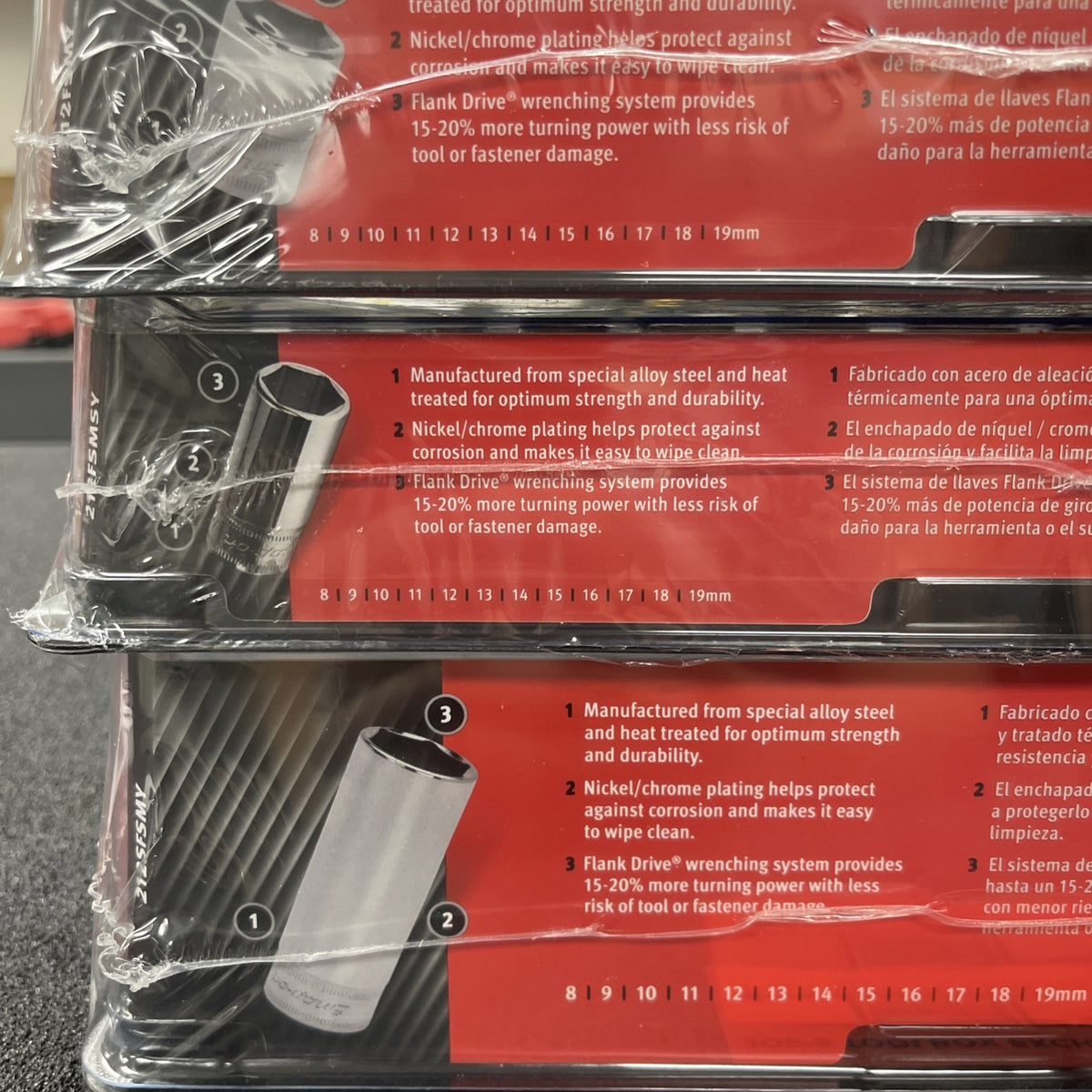 Snap-on Tools USA NEW 36pc 3/8" Drive Metric 6PT Shallow Semi & Deep MASTER SET