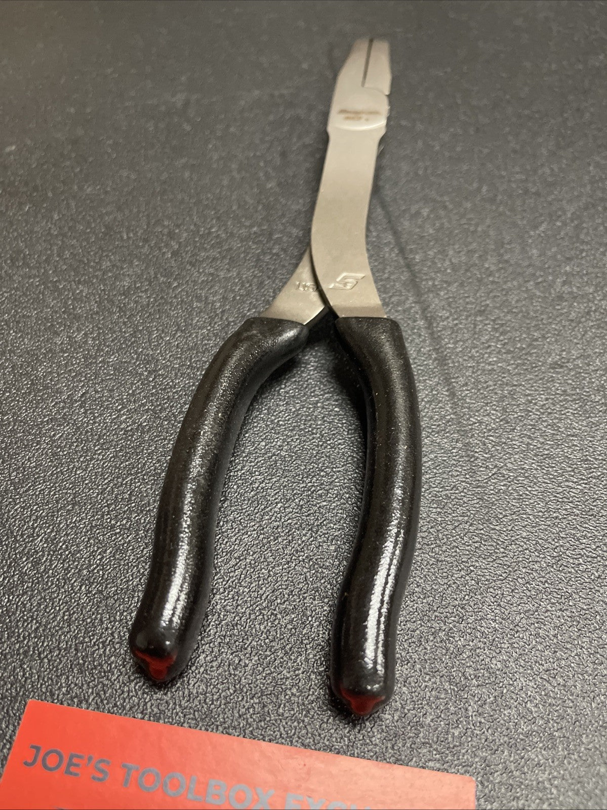 Snap-On Tools NEW BLACK Soft Grip 11" Long 35° Bent Needle Nose Pliers 411CFBK