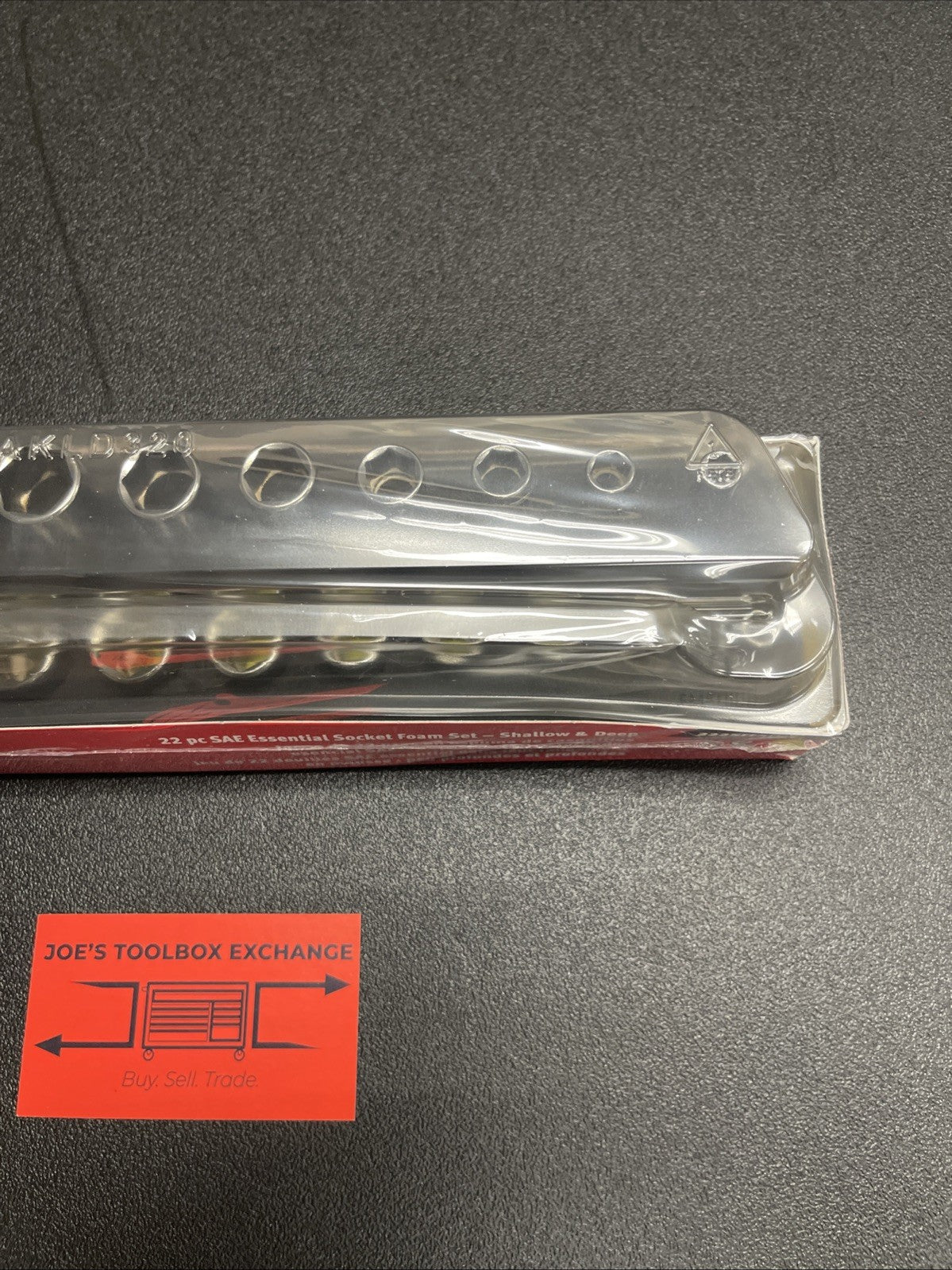 Snap-on Tool 222SFFSFHV 22pc 3/8"dr 1/4-7/8" Shallow/Deep Socket Foam Set Hi-Viz