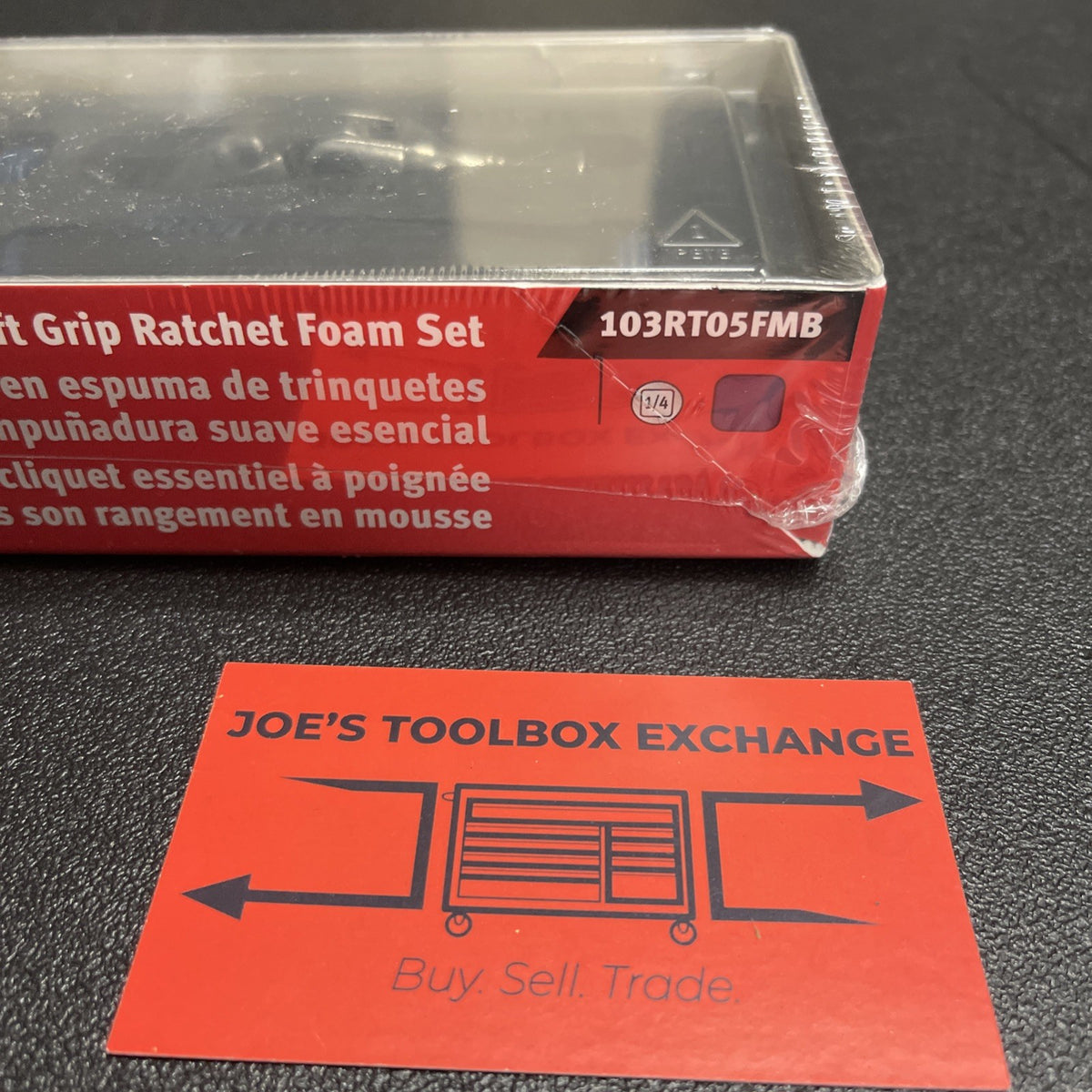 NEW Snap-On Tools POWER BLUE 3pc 1/4" Soft Grip Ratchet Foam Set 103RT05FHMB