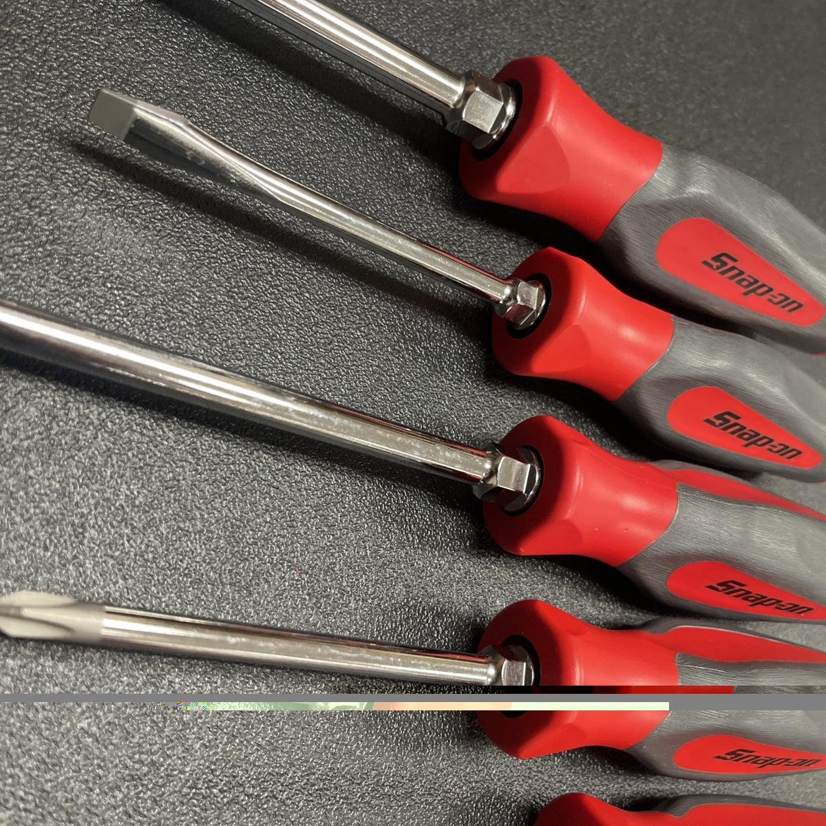Snap-on Tools USA NEW 7pc RED HARD Handle Combination Screwdriver