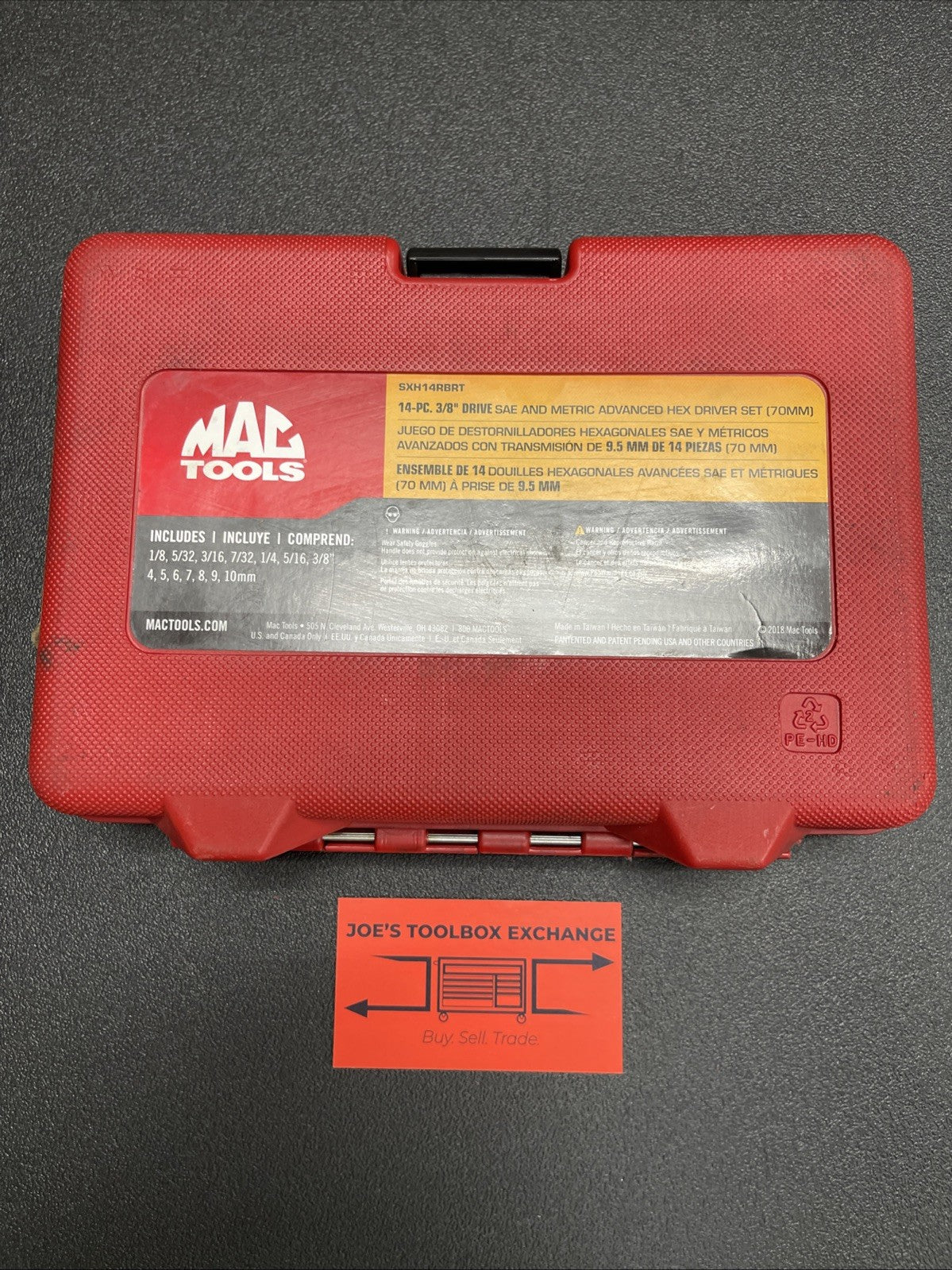 Mac Tool Sxh14rbrt 14pc Sae / Metric Hex Driver Set Rbrt Grip edge