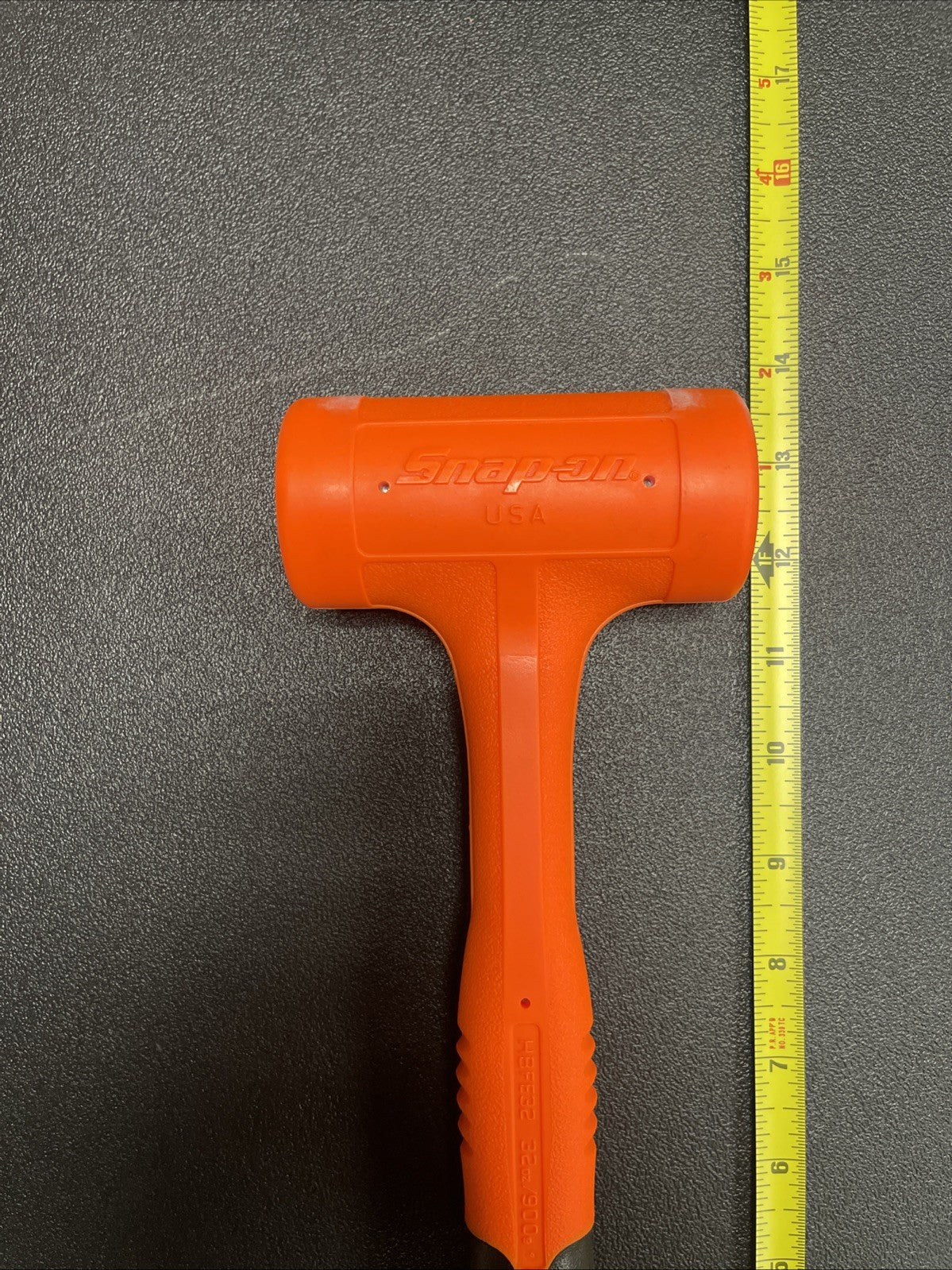 Snap-on 32oz Soft Grip Dead Blow Hammer (Orange) HBFE32 NEW!