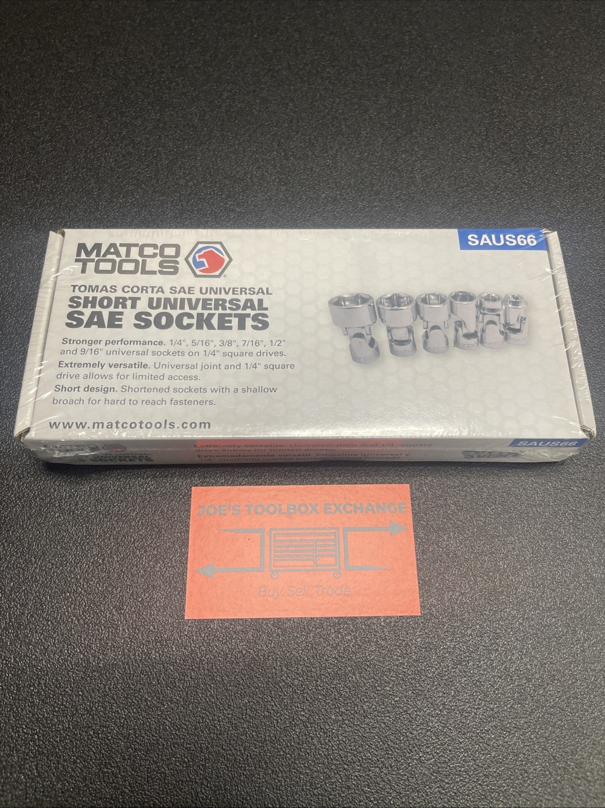 MATCO NEW 1/4" Drive Short Universal SAE Socket Set SAUS66 1/4” - 1/2”