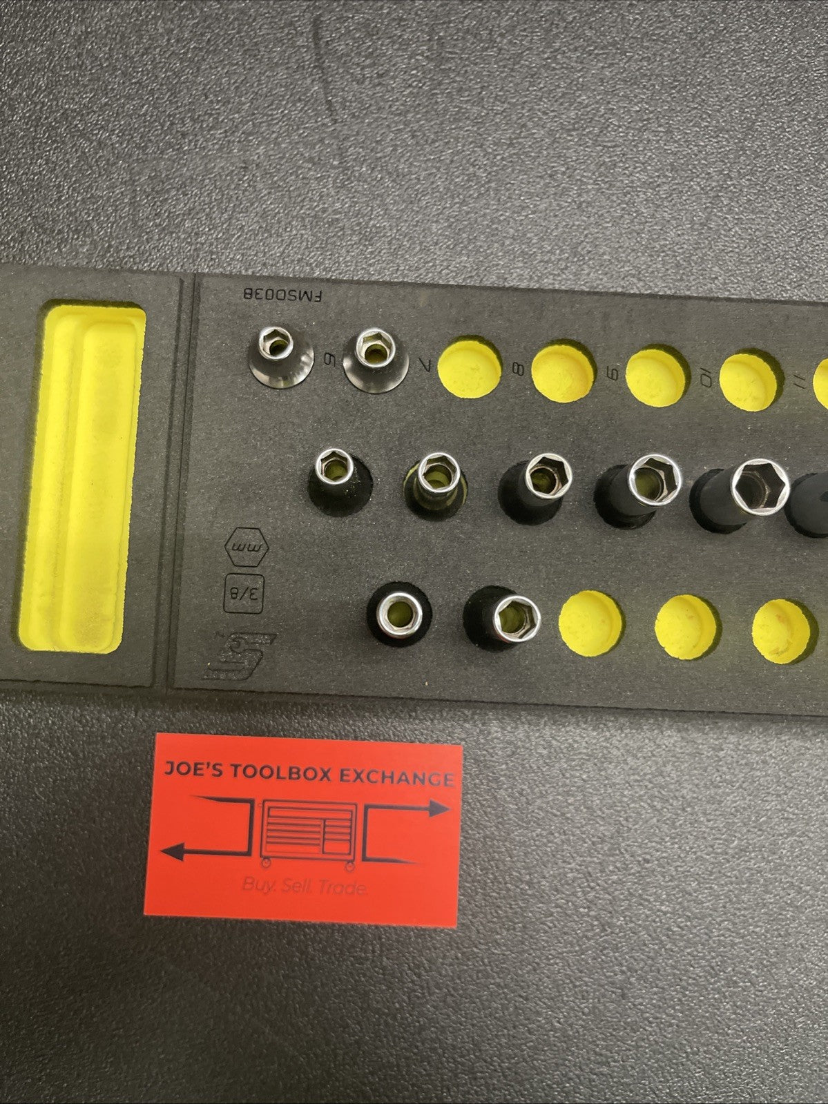 Snap-on 221SFMSFHVX 21pc 3/8" Dr. Metric Socket Set 6–20mm Shallow & Deep Hi Viz