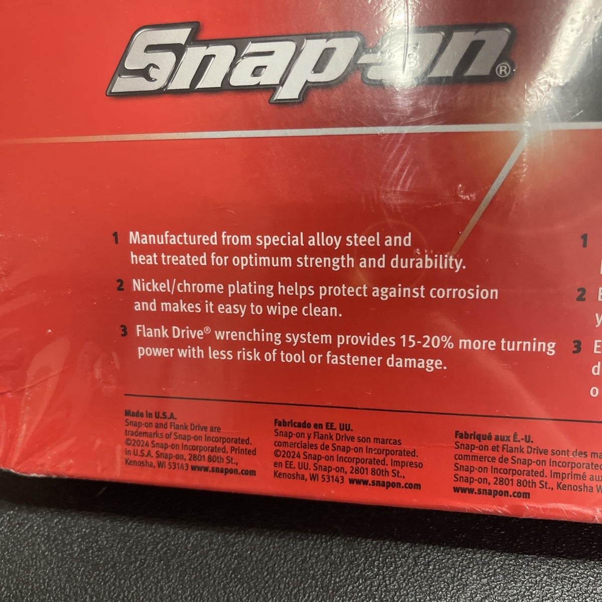 SNAP ON 313SMYA 13 Piece Metric Deep Socket Set . 1/2 In Drive. 12-24 MM