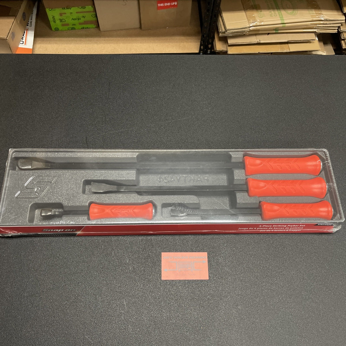 Snap-on Tools USA NEW 4pc ORANGE Hard Grip Striking Prybar Set SPBS704AO
