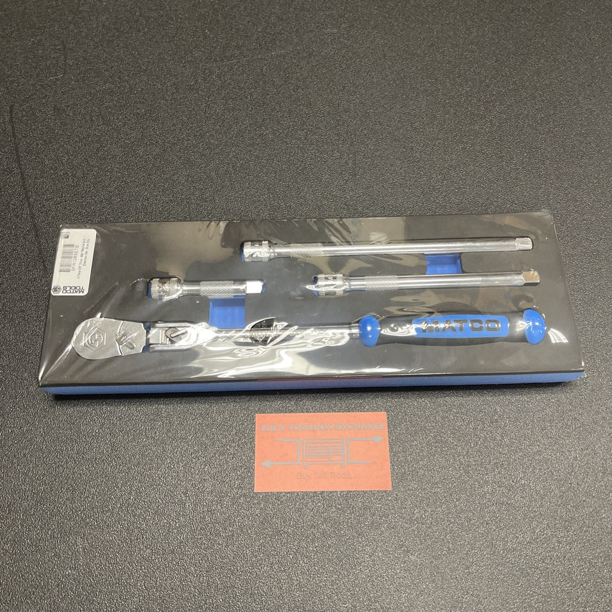 Matco Tools 3/8" Drive Flex Ratchet + Extensions Foam Set Blue BFR128SETB