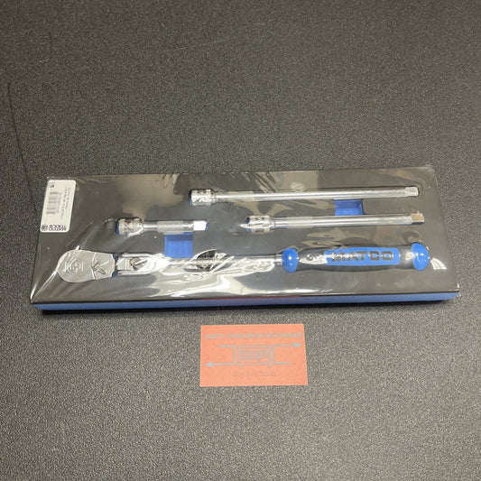Matco Tools 3/8" Drive Flex Ratchet + Extensions Foam Set Blue BFR128SETB