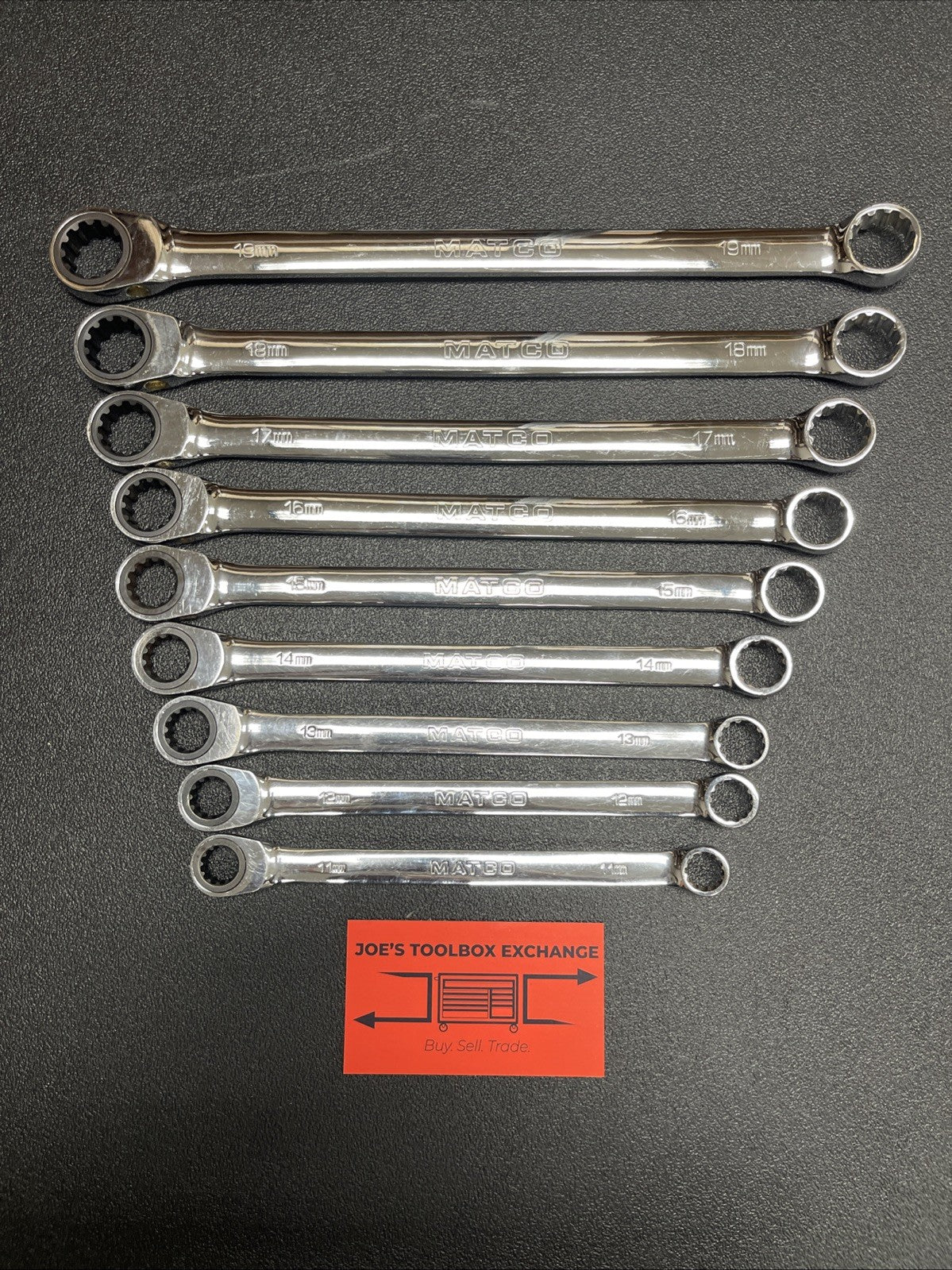 Matco GRBLM 10 Piece Metric Ratcheting Double Box Wrench Set 11MM- 19MM