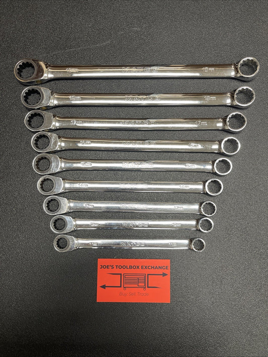 Matco GRBLM 10 Piece Metric Ratcheting Double Box Wrench Set 11MM- 19MM