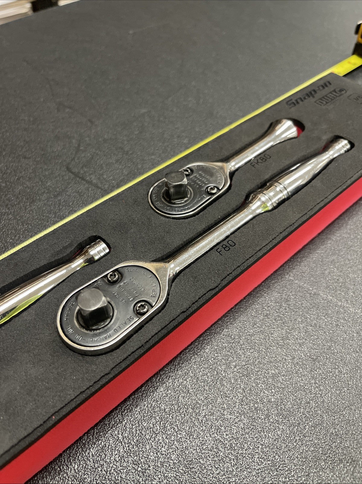 Snap-on 204RT01FR 3/8" Drive Ratchet Set Pro-fi Red FK80 F80 FL80 FLL80
