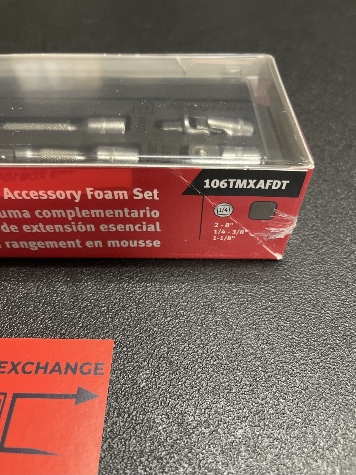 Snap-on Tools NEW 6pc 1/4" Drive Extension DARK TITANIUM Foam Set 106TMXAFDT