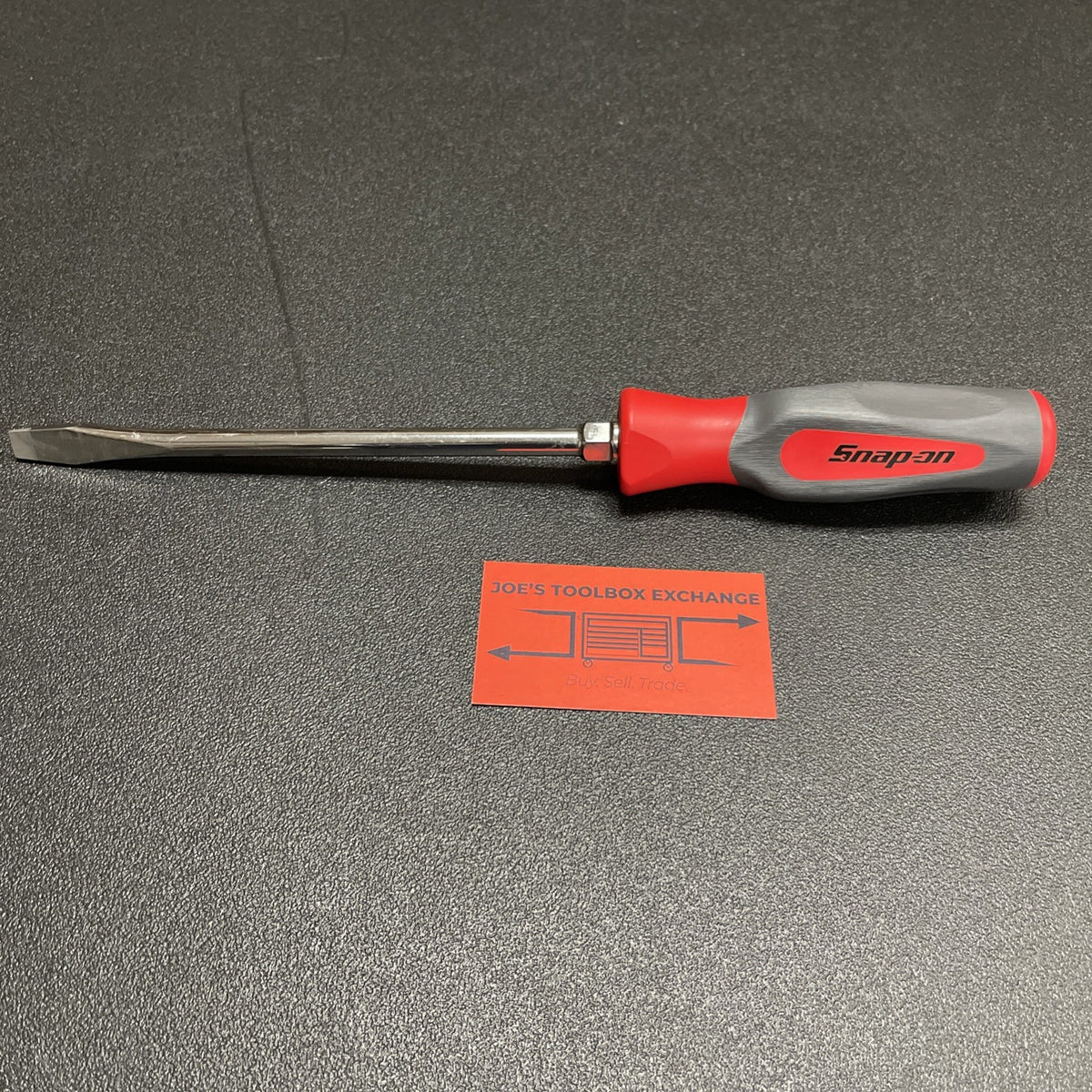 Snap-on Tools NEW USA RED Hard Handle 3/8" Flat Head / Slotted Screwdriver SHD8