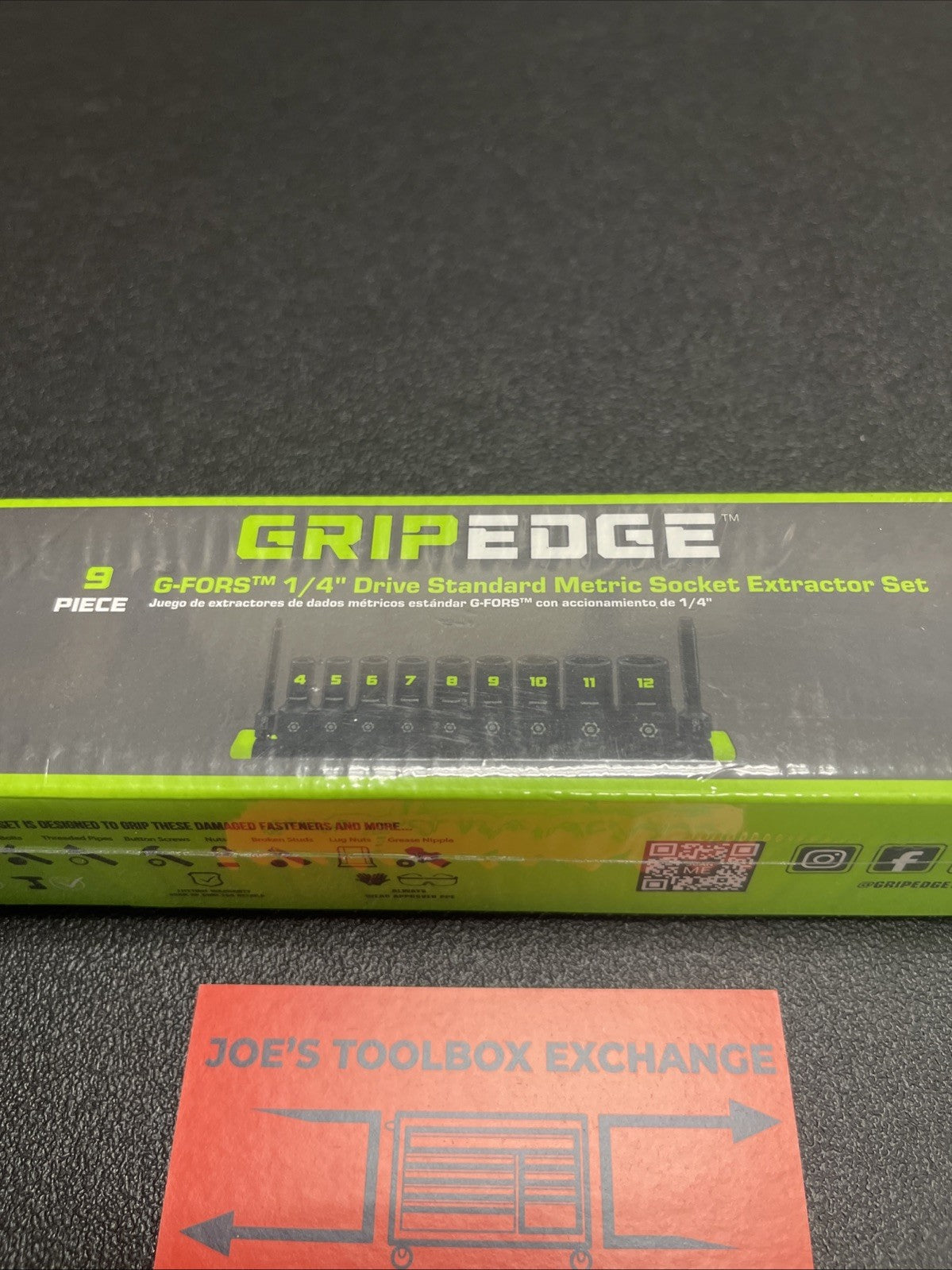 Gripedge XAM9S 9 Pc 1/4" Dr Metric RPT  Socket Extractor Set Grip Edge XAM9S