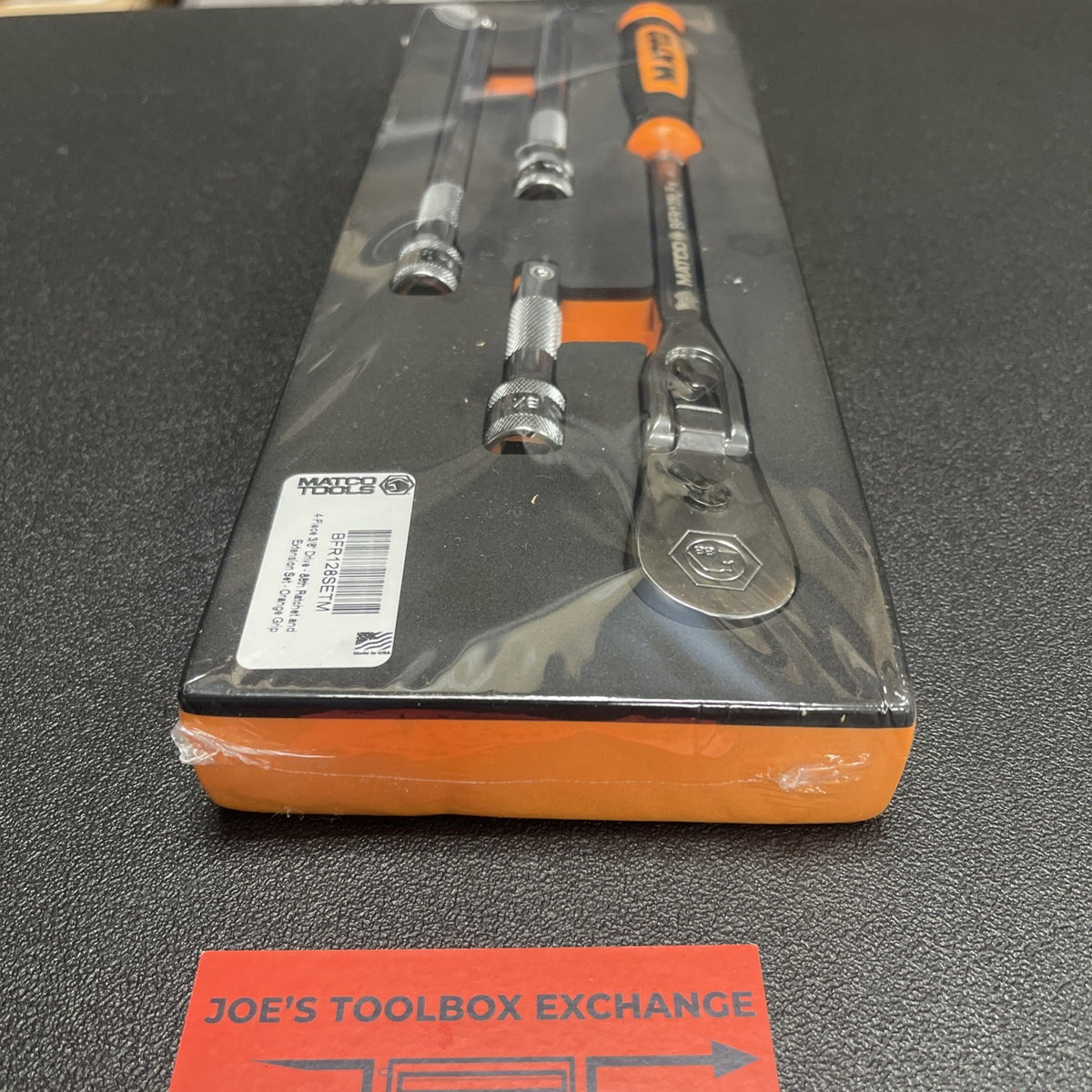 Matco Tools 3/8" Drive Flex Ratchet + Extensions Foam Set Orange BFR128SETM