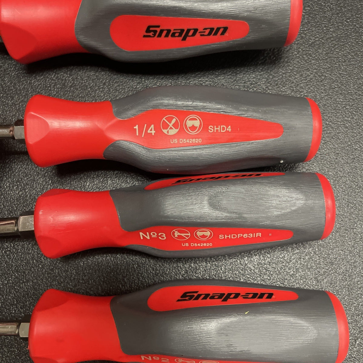 Snap-on Tools USA NEW 7pc RED HARD Handle Combination Screwdriver