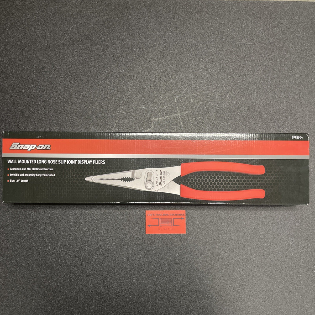 Snap-on ln47acf Wall Mounted Long Nose Display Pliers SPP2504 24in Red/Silver