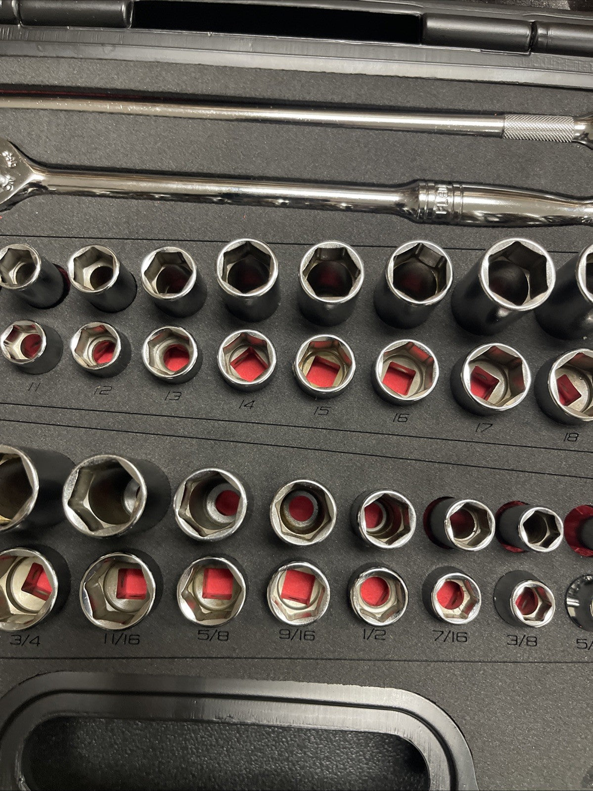 Snap On 51 pc 3/8" Drive 6 Point  Metric SAE General Service Set 251FSMBFR NEW