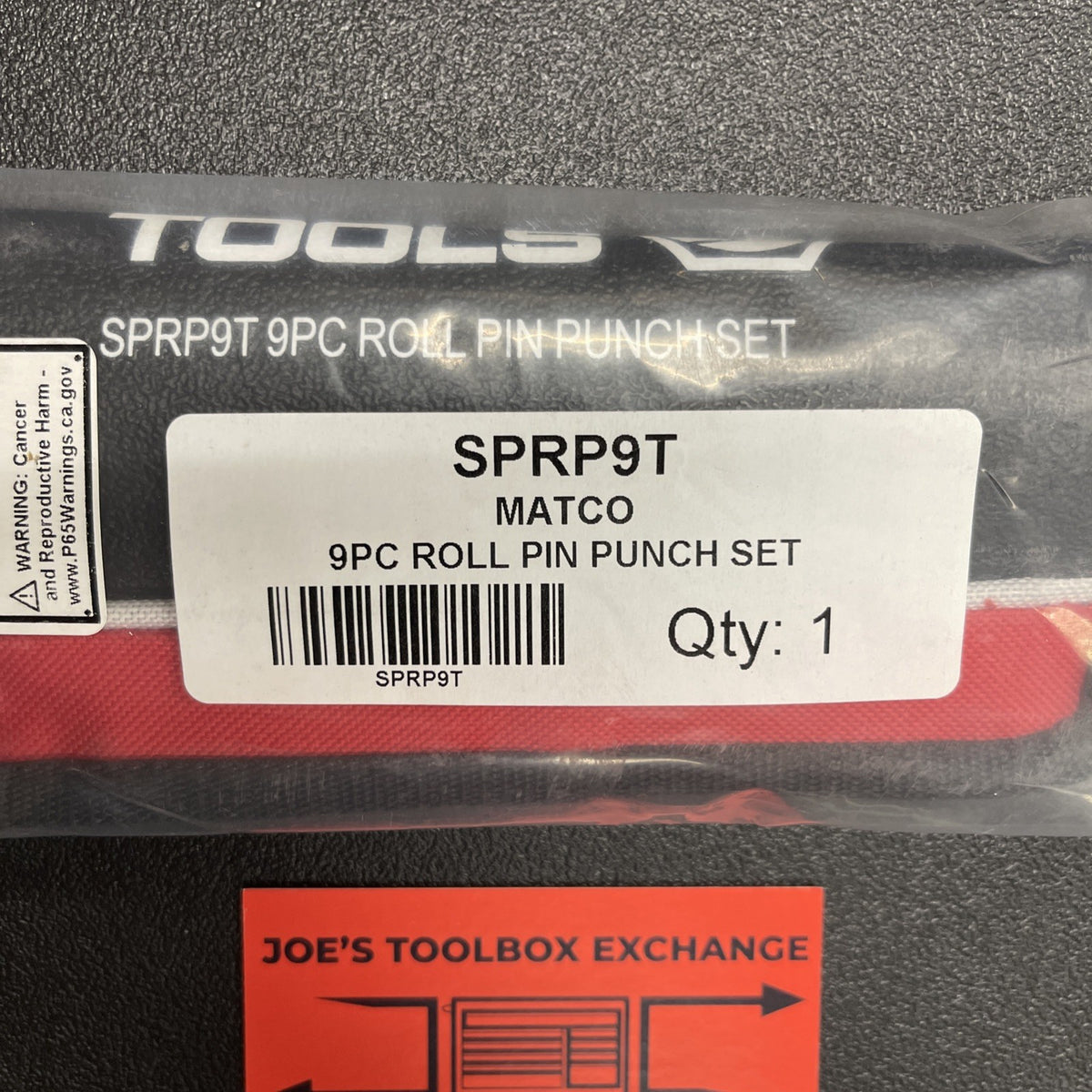 Matco Tools NEW 9 Piece Roll Pin Punch Set - SPRP9T