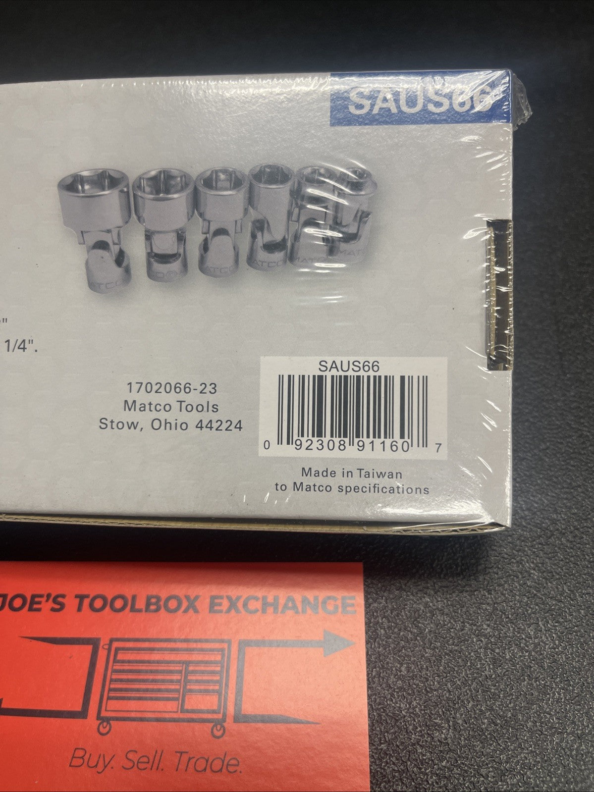 MATCO NEW 1/4" Drive Short Universal SAE Socket Set SAUS66 1/4” - 1/2”