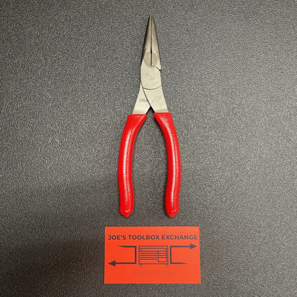 Snap-on Tools USA NEW RED 8" Talon Soft Grip Needle Nose Pliers w/ Cutter 196ACF