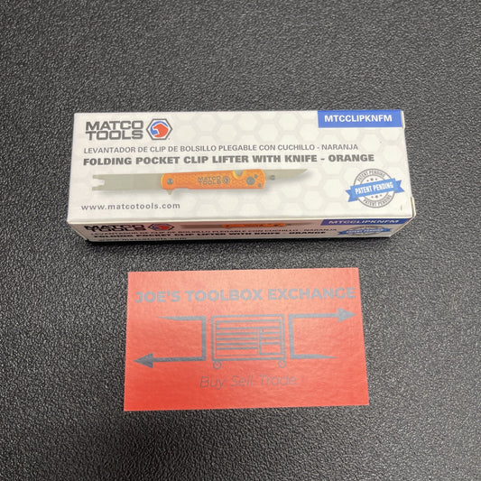 Matco Tools Orange. Folding Panel Clip Lifter Popper Pocket Knife MTCCLIPKNFM