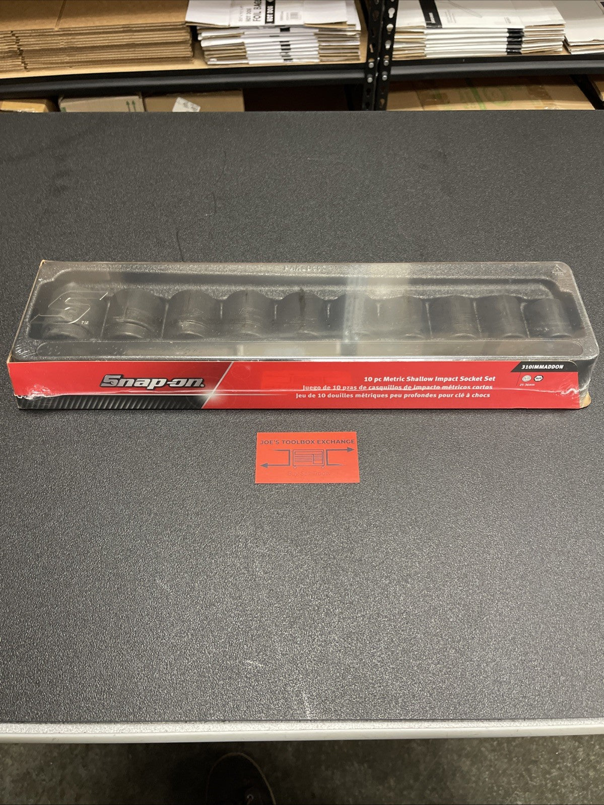 Snap-on NEW 10pc 1/2" Dr Metric Shallow Impact Socket Set 25–36mm 310IMMADDON