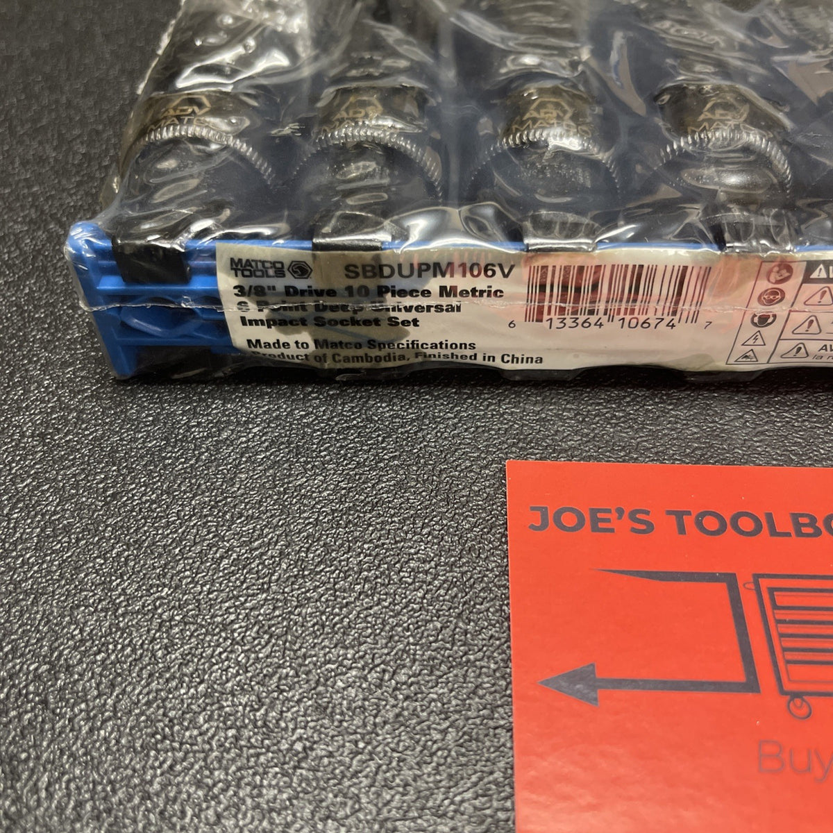 Matco Tools SBDUPM106V 10pc 3/8" Dr Metric 6 Pt ADV Swivel Impact Socket Set