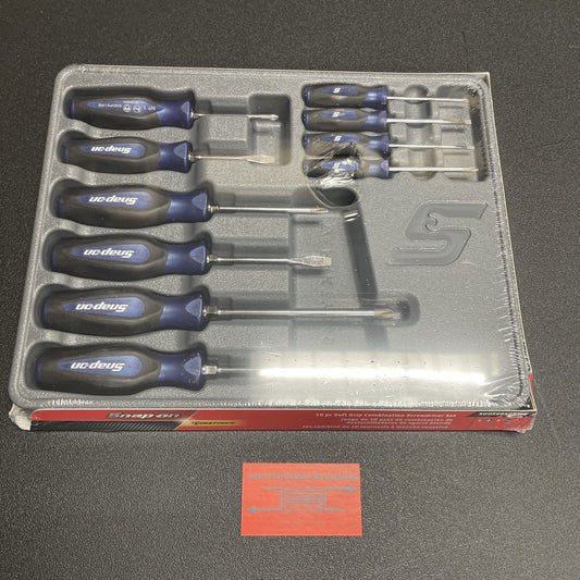 Snap-on SGDX6040BMB 10pc Power Blue Soft Grip Screwdriver Set Made in USA